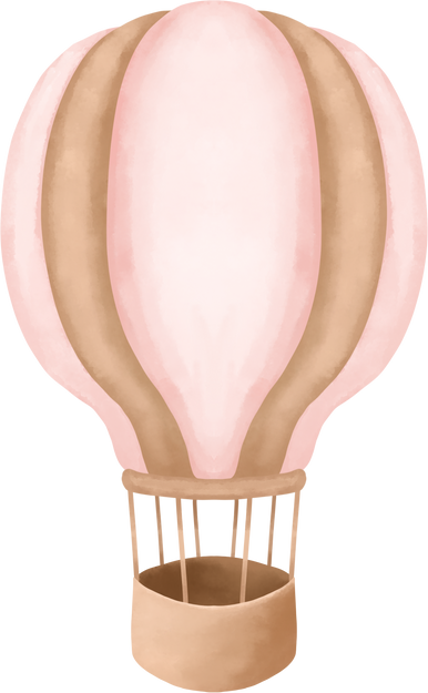 Watercolor hot air balloon