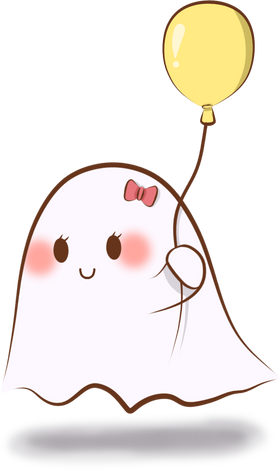 Halloween Ghost with Balloon